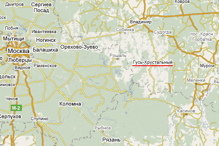 Карта Города Гусь-Хрустального